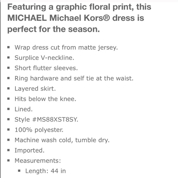 Michael Kors floral wrap dress - Picture 4 of 4